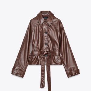 Ladies Leather Jacket - brown