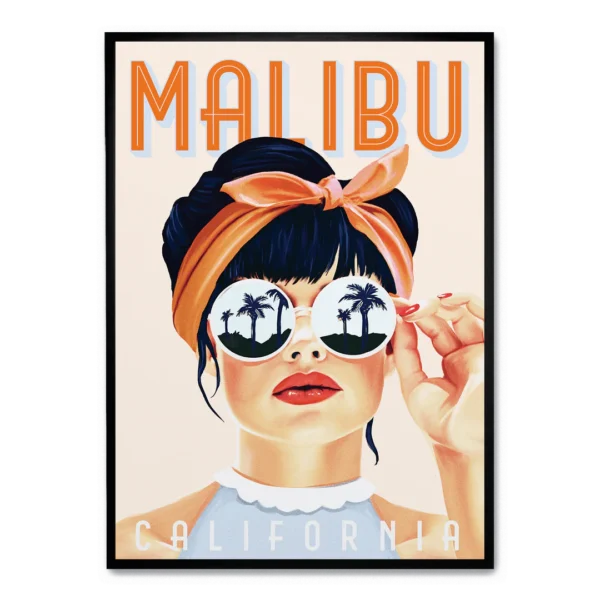 Malibu Photo - Black Frame 50x80cm